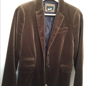 J Crew velvet blazer in chestnut.